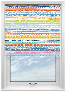 Bohemian, Brights - Motorised Roman Blind